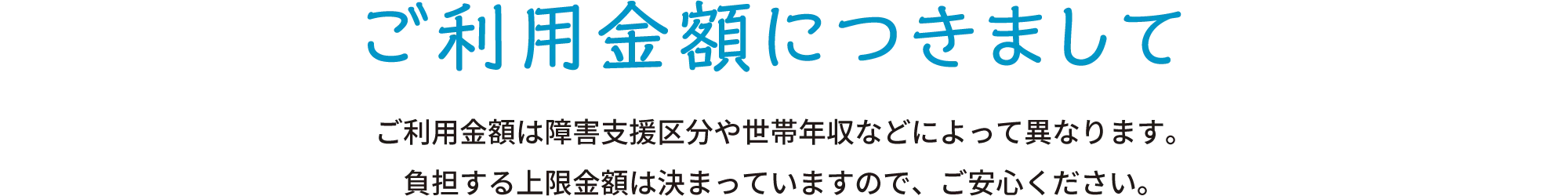 ご利⽤⾦額につきまして