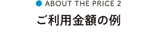 ご利⽤⾦額の例
