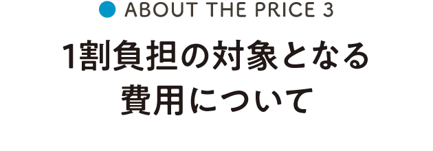 １割負担の対象となる費⽤について